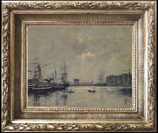 framed  Eugene Boudin The Port Le Havre, Ta021s